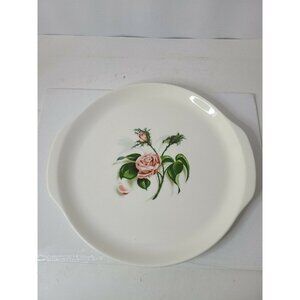 𝅺UNIVERSAL Ballerina White Flora Pattern Round Chop Plate Serving Platter 13"